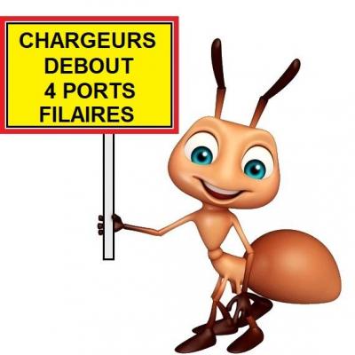 Chargeurs debout 4p fil