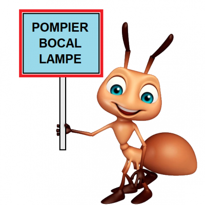 Pompier bocal lampe