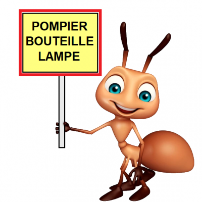 Pompier bouteille lampe